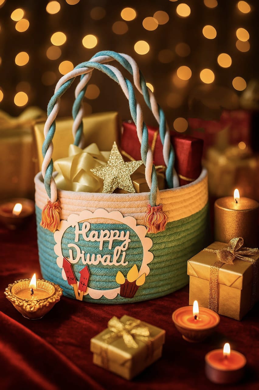 Festive Diwali Special Gifting/Decorative Jute Bag