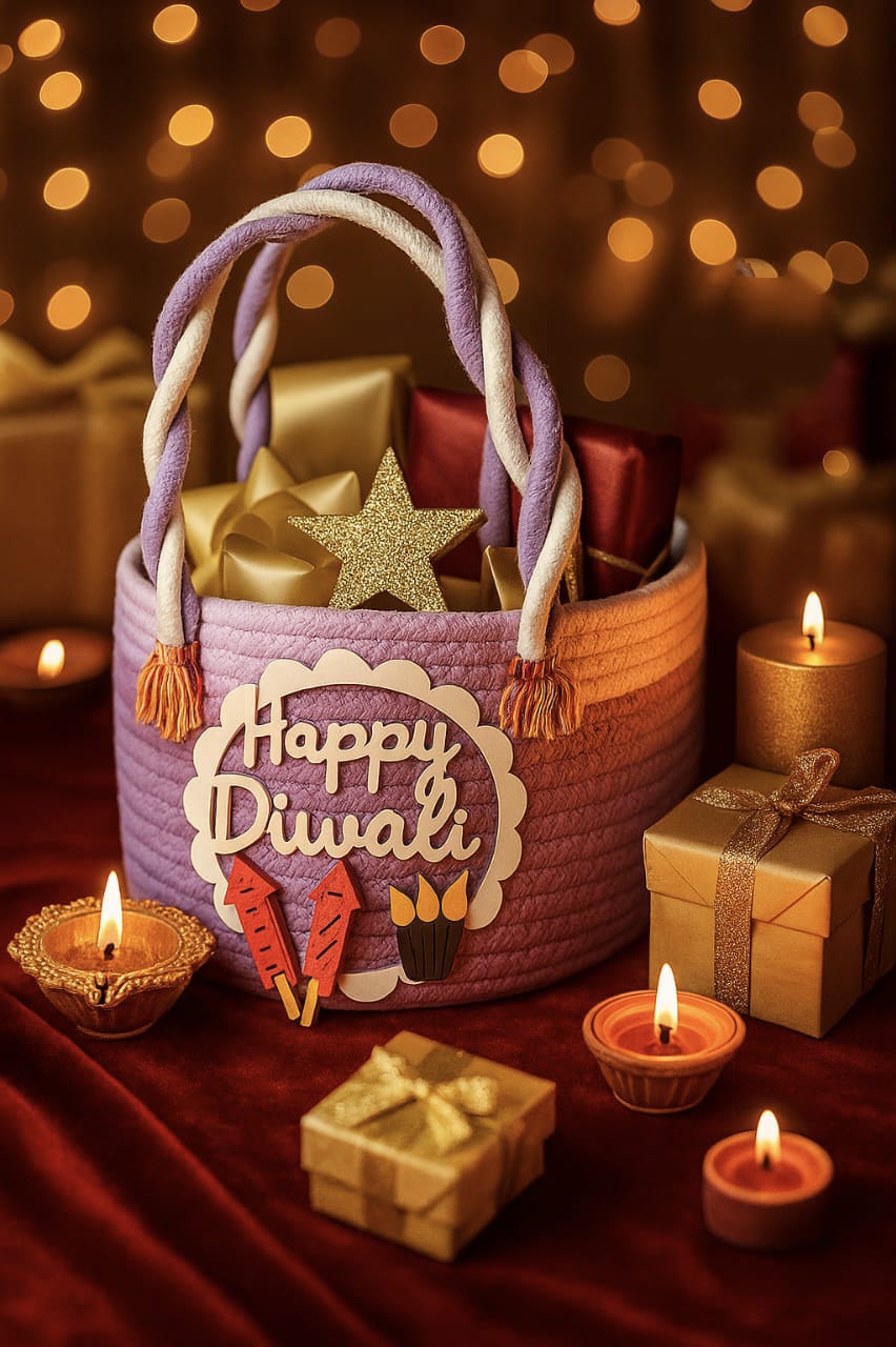 Festive Diwali Special Gifting/Decorative Jute Bag