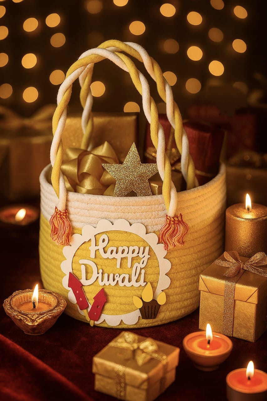 Festive Diwali Special Gifting/Decorative Jute Bag