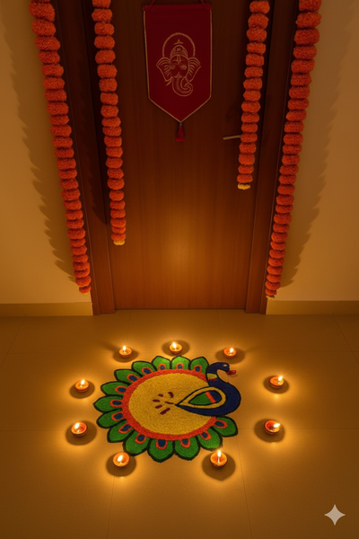 Diwali Home Decor Special Rangoli Placemat