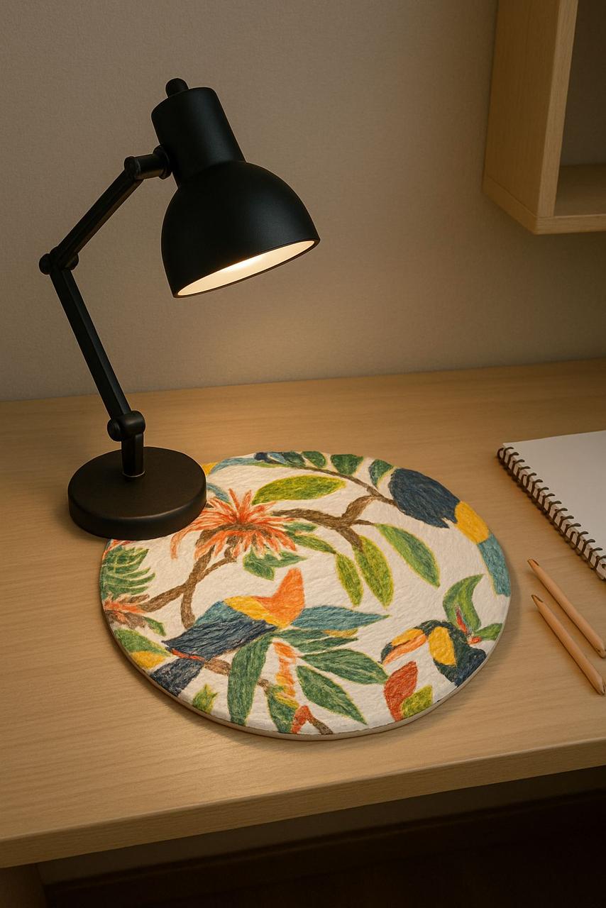 Jungle Designed Jute Table Mats - Pair of 2