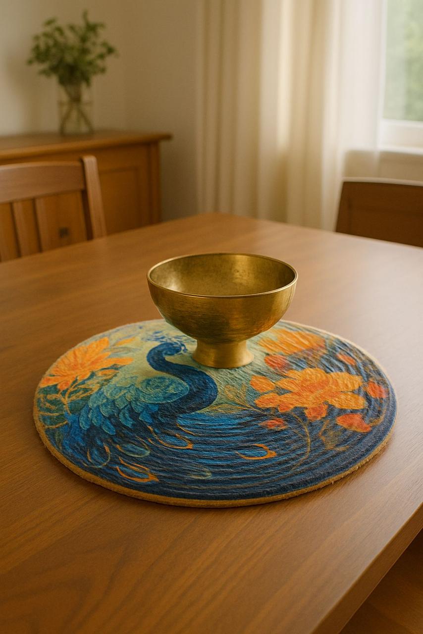 Jungle Designed Jute Table Mats - Pair of 2