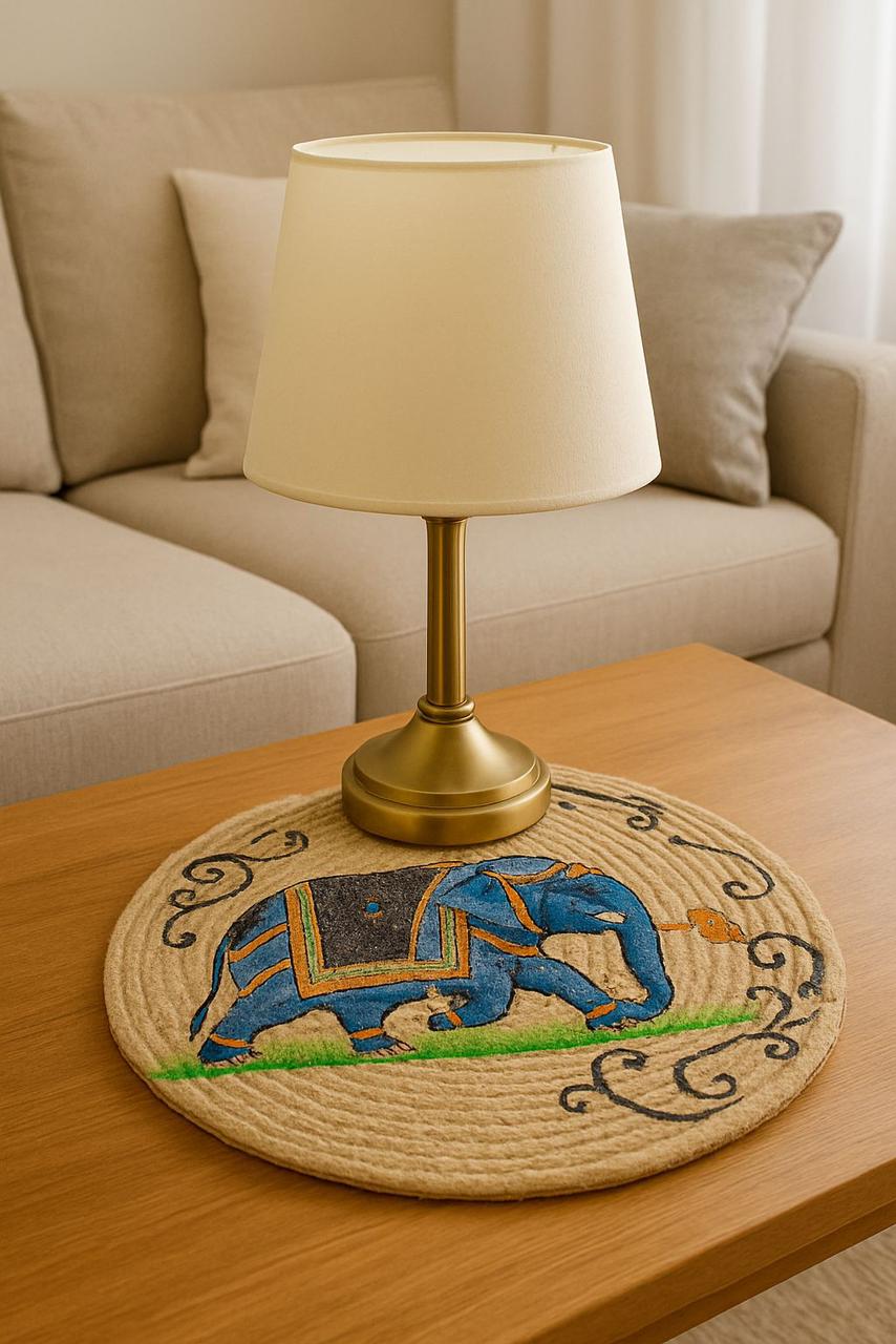 Jungle Designed Jute Table Mats - Pair of 2