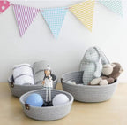 Cotton Rope Woven Storage Baskets 3-Pcs Set