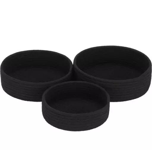 Cotton Rope Woven Storage Baskets 3-Pcs Set
