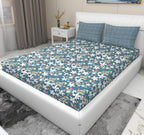 Elastic Fitted Bedsheet with Pillow Covers