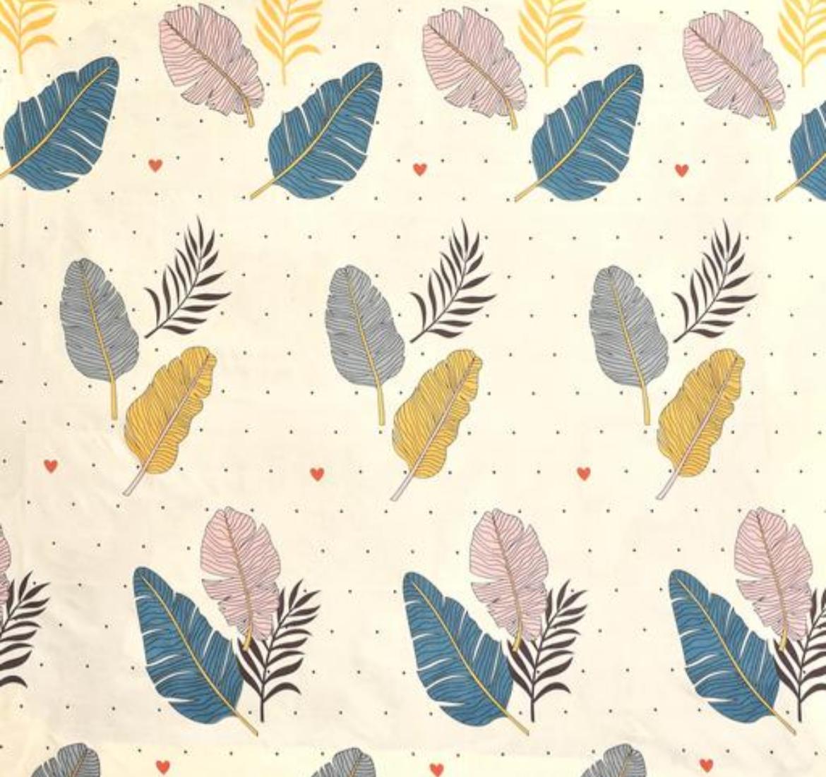 Aesthetic Feather King-Sized Elastic Fitted Bedsheet