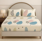 Aesthetic Feather King-Sized Elastic Fitted Bedsheet