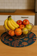 Leaf Designed Jute Table Mats - Pair of 2