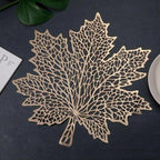 Luxurious Golden Leaf Table Mats 6Pcs. Combo