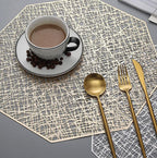 Luxurious Golden Leaf Table Mats 6Pcs. Combo