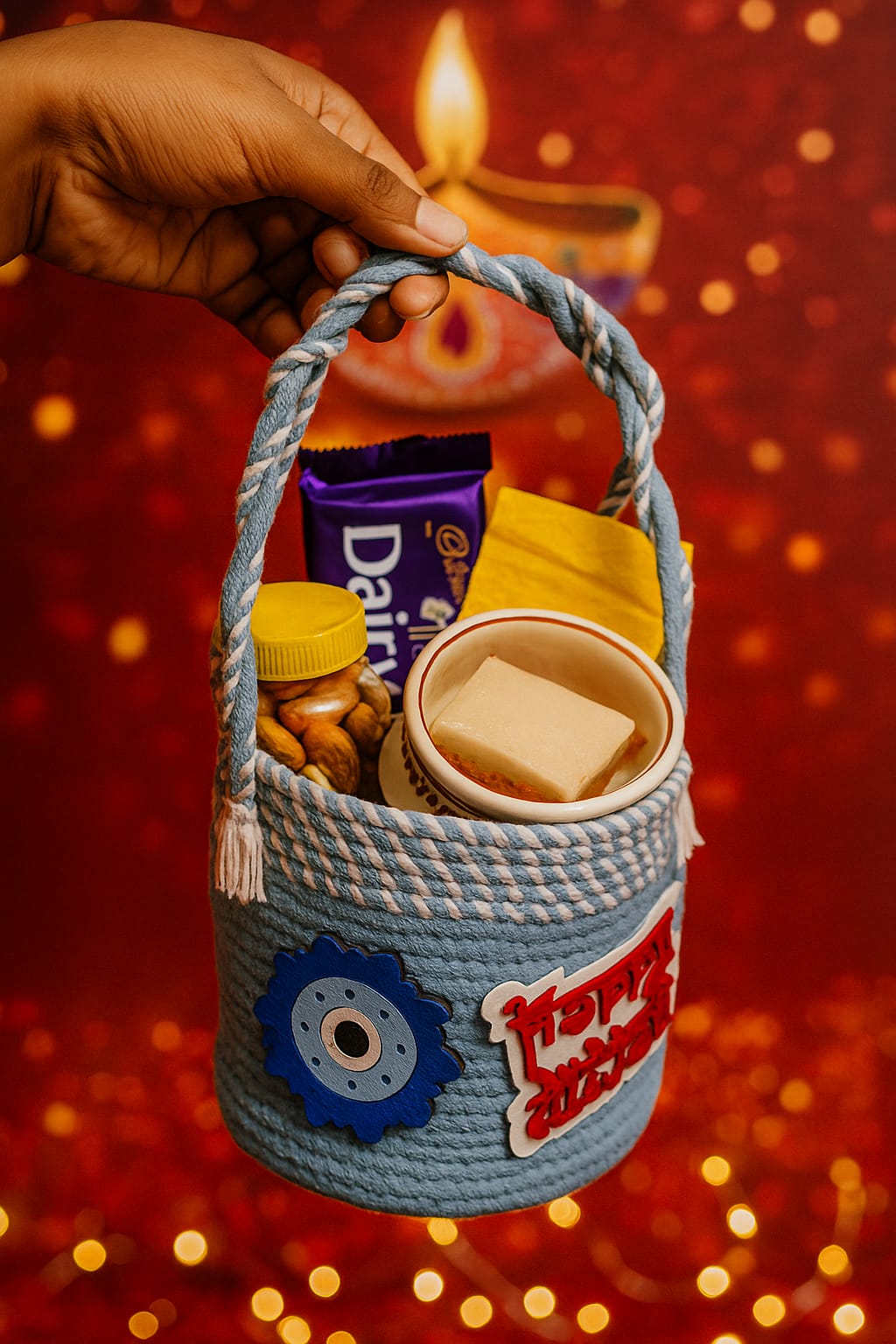 Festive Special Diwali Gifting/Decorative Jute Bag