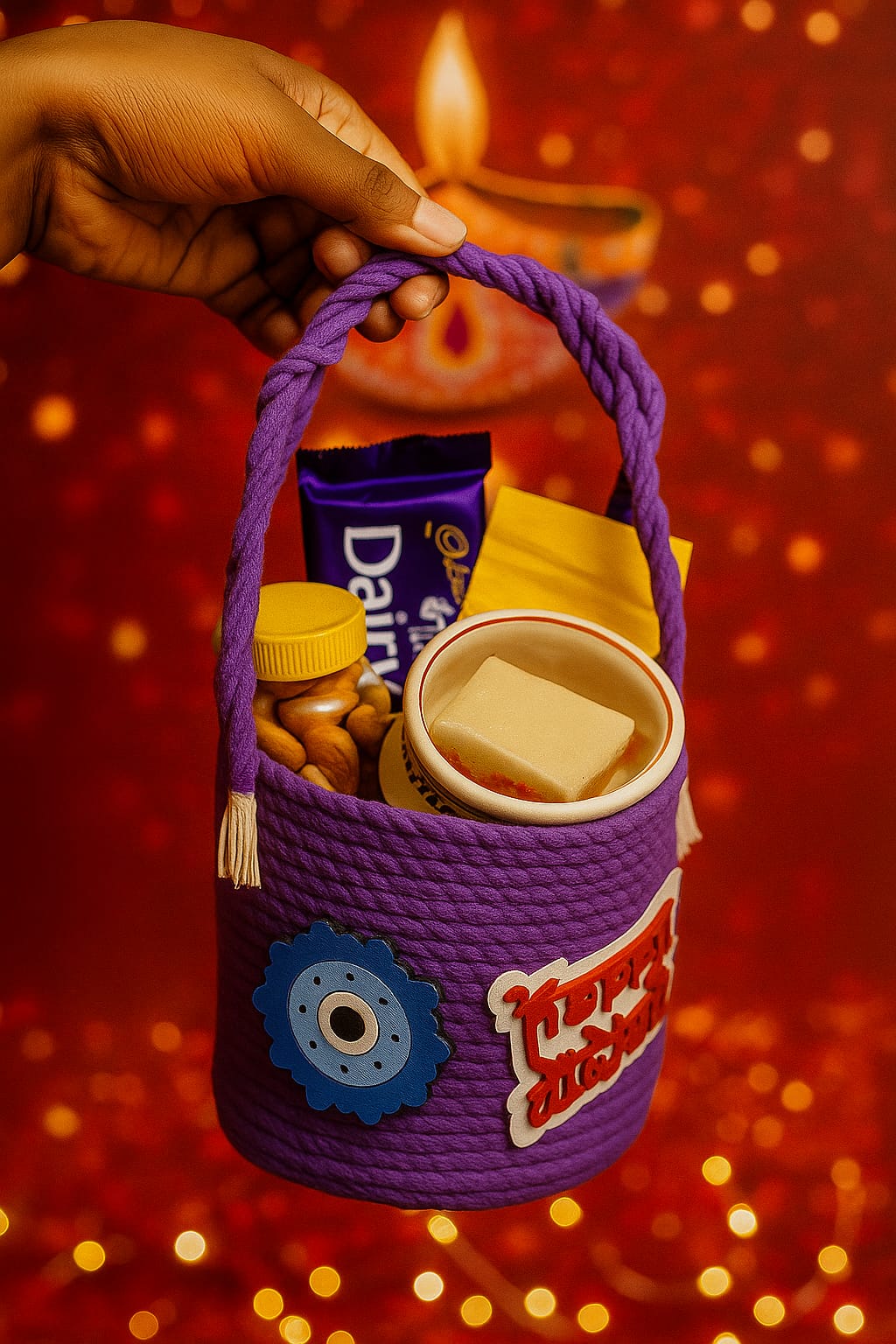 Festive Special Diwali Gifting/Decorative Jute Bag
