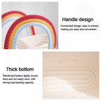 Rainbow Jute Cotton Handbag