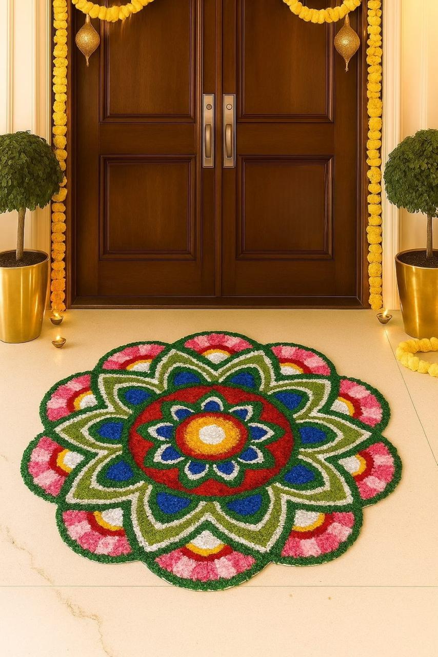 Diwali Home Decor Special Floral Rangoli Placemats