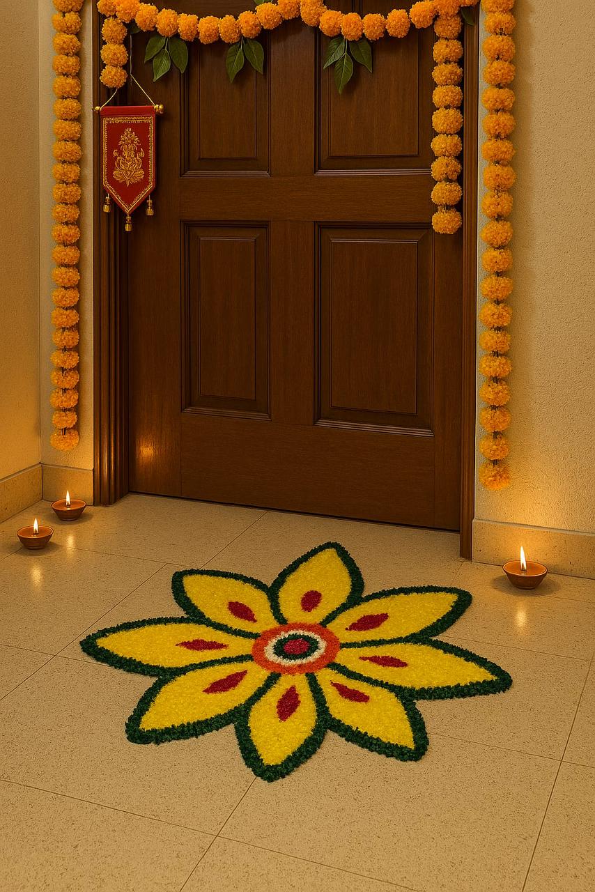 Diwali Home Decor Special Floral Rangoli Placemats