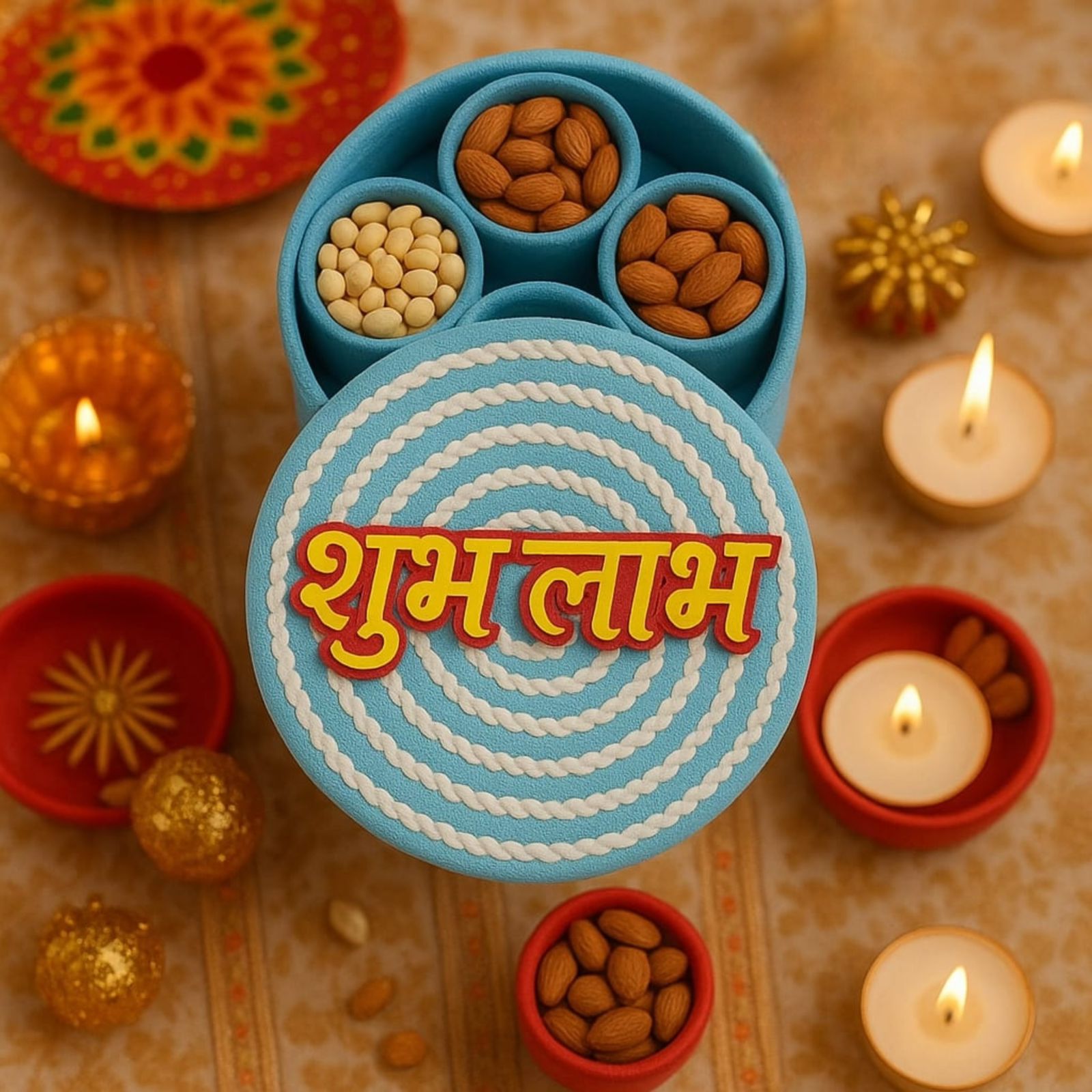 Diwali Special Round Dry Fruit Tray
