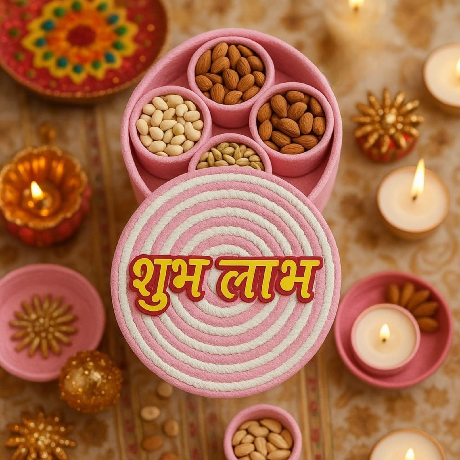 Diwali Special Round Dry Fruit Tray